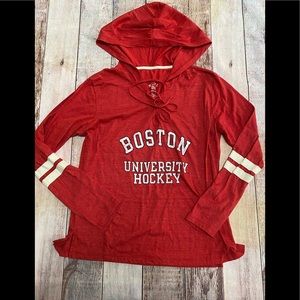 Boston University hockey long sleeve tee size M